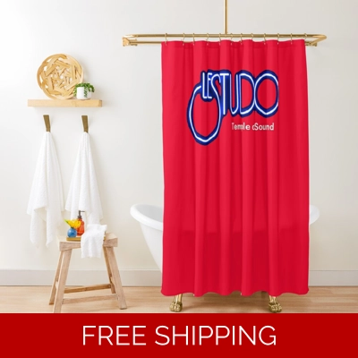 Le Studio Shower Curtain CH Red White & Blue Logo TOS Le Studio Shower Curtain CH Red White & Blue Logo TOS